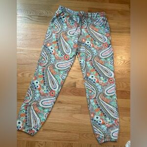 Vera Bradley Paisley Print Pull-On Joggers Pant Sz SP